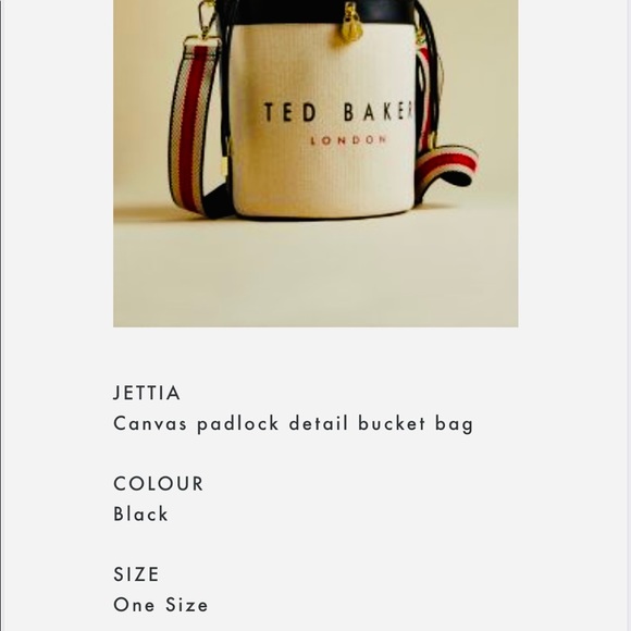 Ted Baker Jettia Canvas padlock detail bucket bag - Picture 10 of 12
